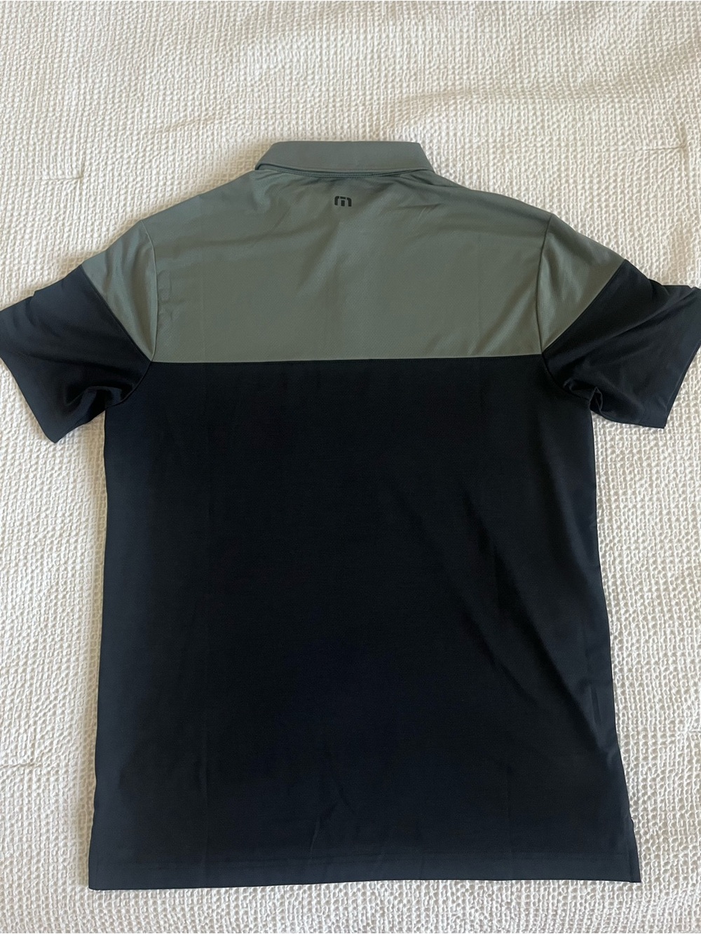 Travis Mathew Heater Pro Color Block Polo in Dark Olive - Picture 6 of 10